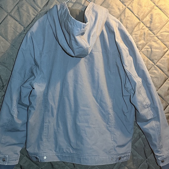 FOX RACING blue hooded jacket with black fleece lining - Picture 2 of 2